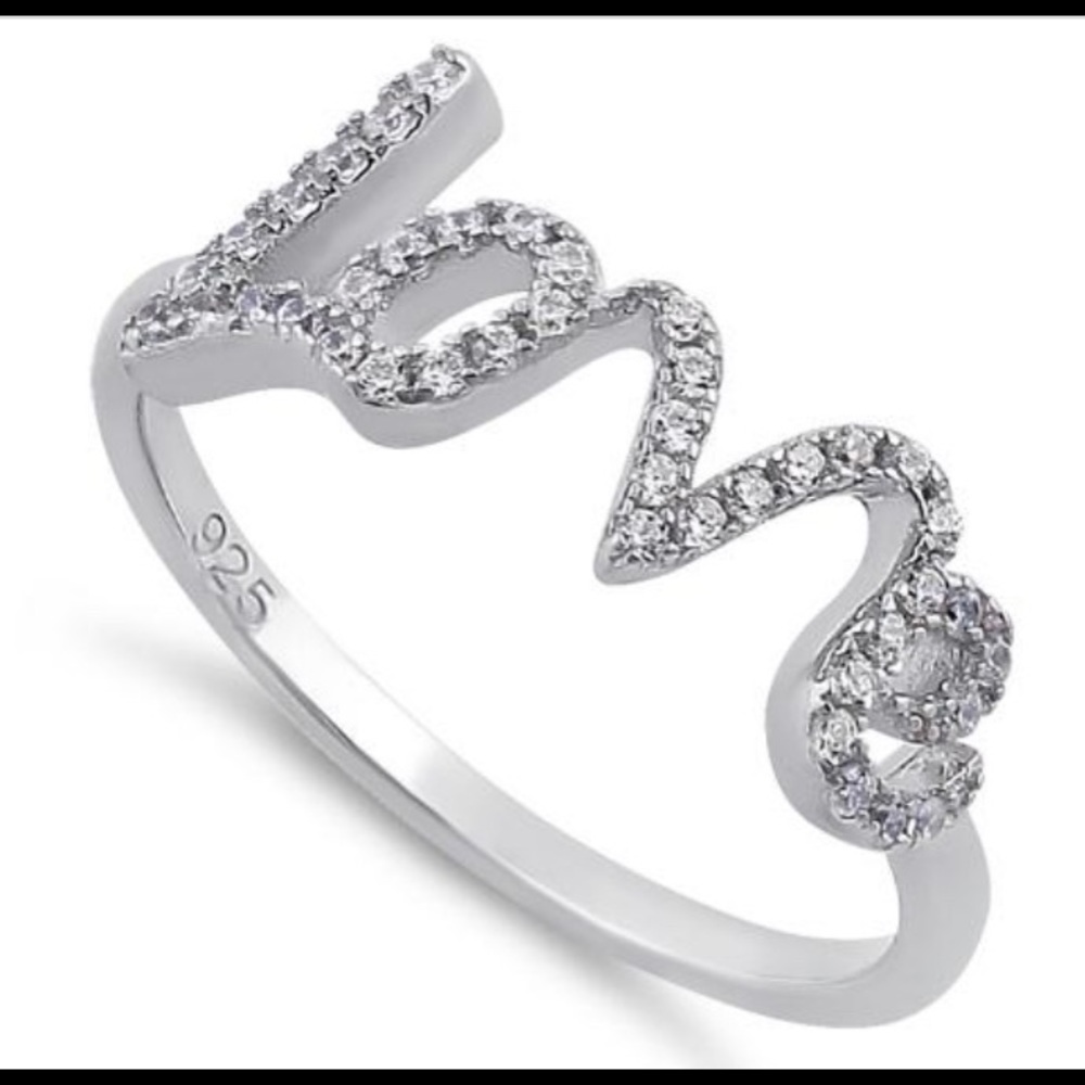 Sterling silver love ring